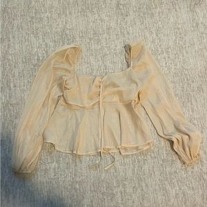 Nasty Gal Sparkly Sheer Long Sleeve